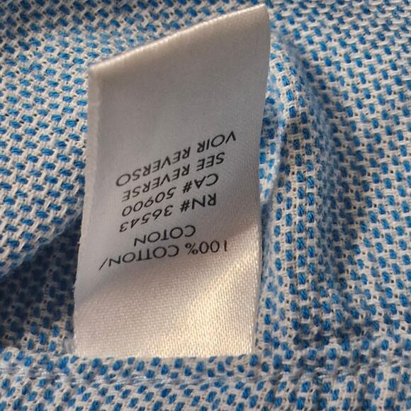 Calvin Klein Body Fit Cotton Roll-Up Shirt Men’s Medium Blue - Picture 4 of 6